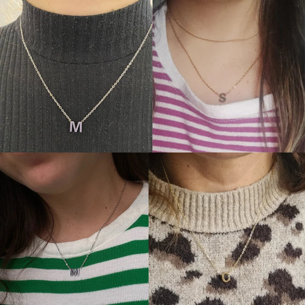 Personalized Initial Letter Necklace - Custom Name Jewelry