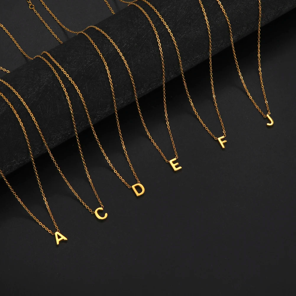 Personalized Initial Letter Necklace - Custom Name Jewelry
