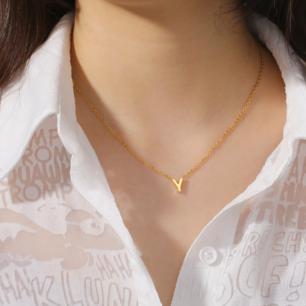 Personalized Initial Letter Necklace - Custom Name Jewelry